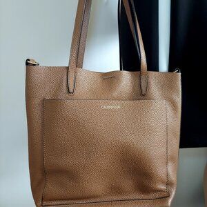 CK beige leather purse-gently used